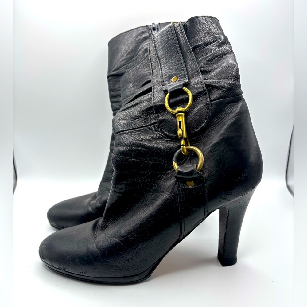 Coach Torree Black Leather Mid-calf boots